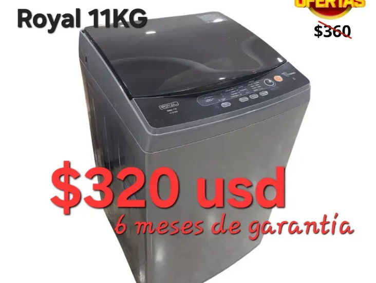 Lavadora Automática Royal 11 KG 6 meses de garantía