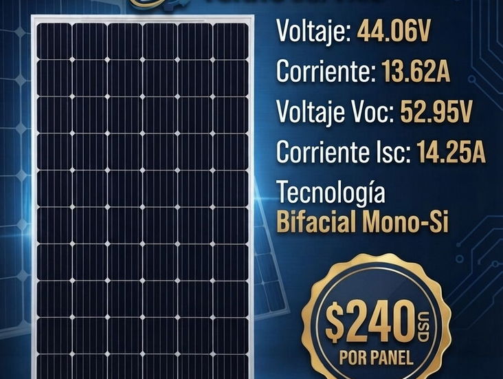 Paneles solares de 600w