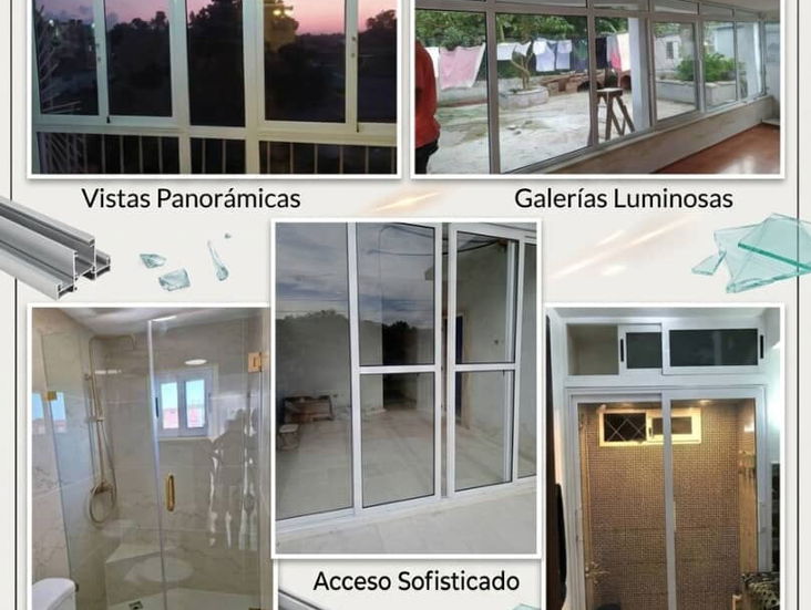 Cristaleria de lujo y maqueteria en aluminio