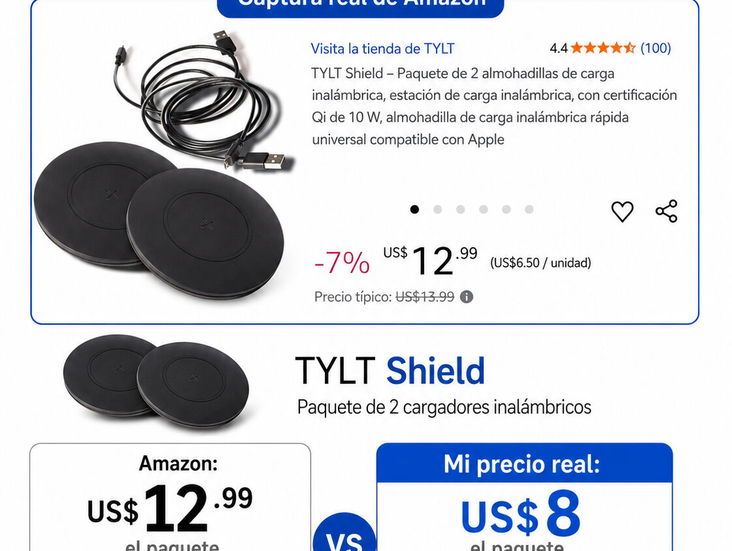 Cargadores inalambricos tshield 10W