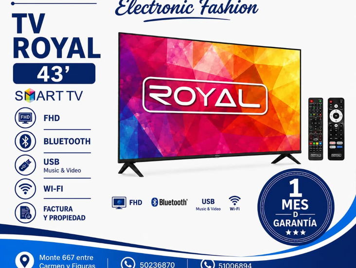 Tv 43 pulgada royal tv 32pulgadas royal tv 50 pulgada royal