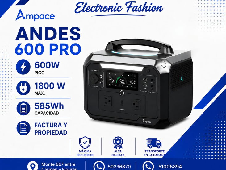 Ampace 600pro 585wh 600w pico 1800w