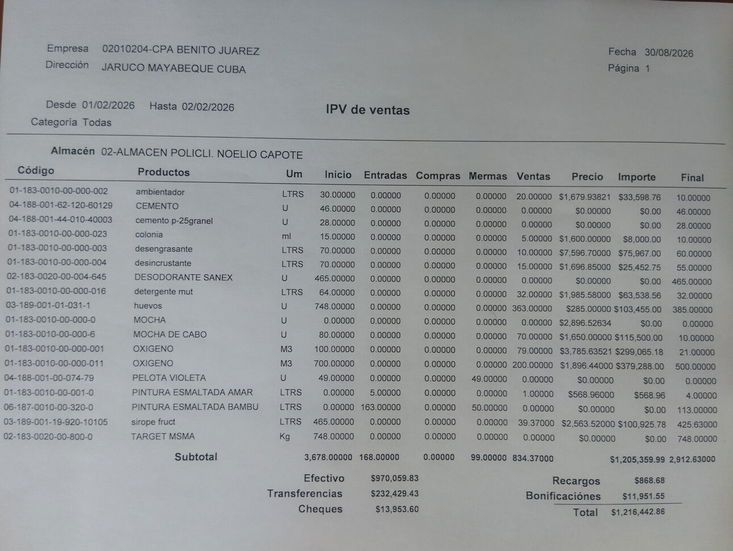 Sistema de Inventarios y Venta