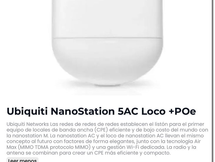 nano loco 5ac nanostation m5 loco ac loco nano ac para punto a punto