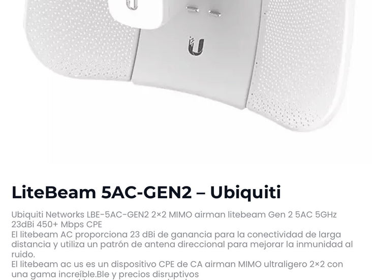 litebeam 5ac gen 2 sellados en caja