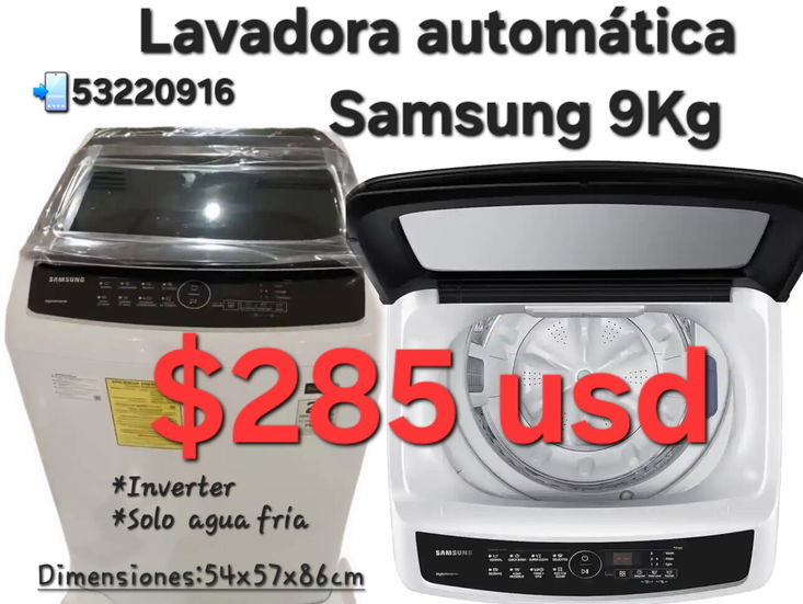 Lavadora automática Samsung 9Kg Factura y garantía