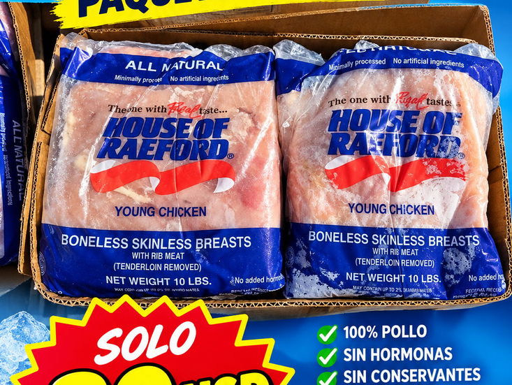 Pechuga de pollo paquete de 10 libras