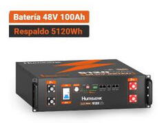 Batería Humsienk LiFePO4 48V 100Ah 5.12kWh Rack 3U Para Respaldo En Casa Y UPS