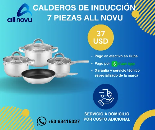 Calderos de inducción de 7 piezas