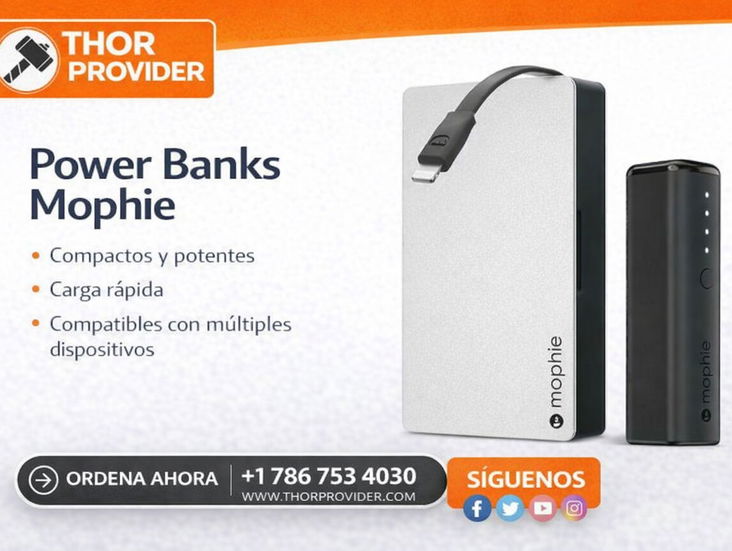 POWER BANKS MOPHIE ¡Calidad Premium Mophie a precios insuperables