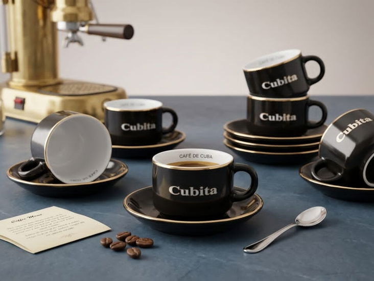 Juego de 6 tazas y platos