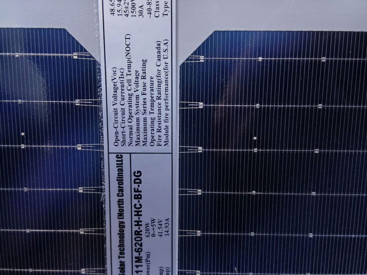Paneles solares de 620 watt