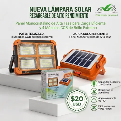 Lámpara solar recargable