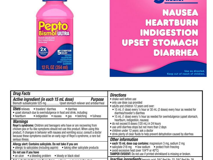 Peptobismol Ultra 12oz pomo sellado