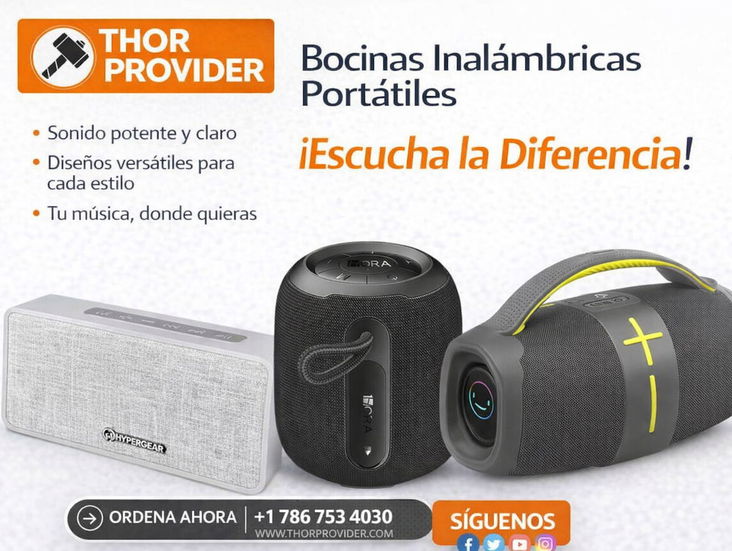 Bocina Bluetooth Portátil - Marca Unno Tekno , HyperGear, 1Hora