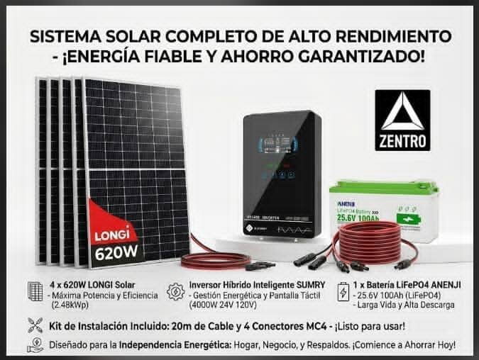 Kit Solar Completo con instalación en Holguín