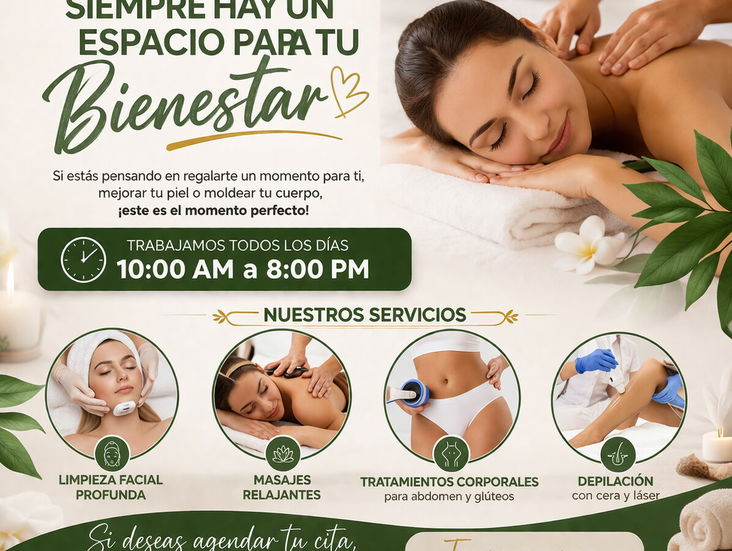 Masajes, estética, depilación láser...