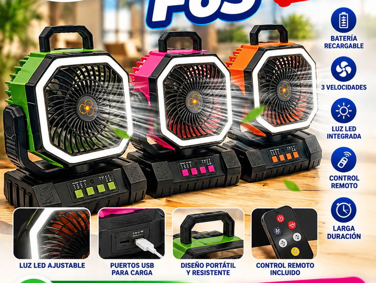 Ventiladores recargable F6s