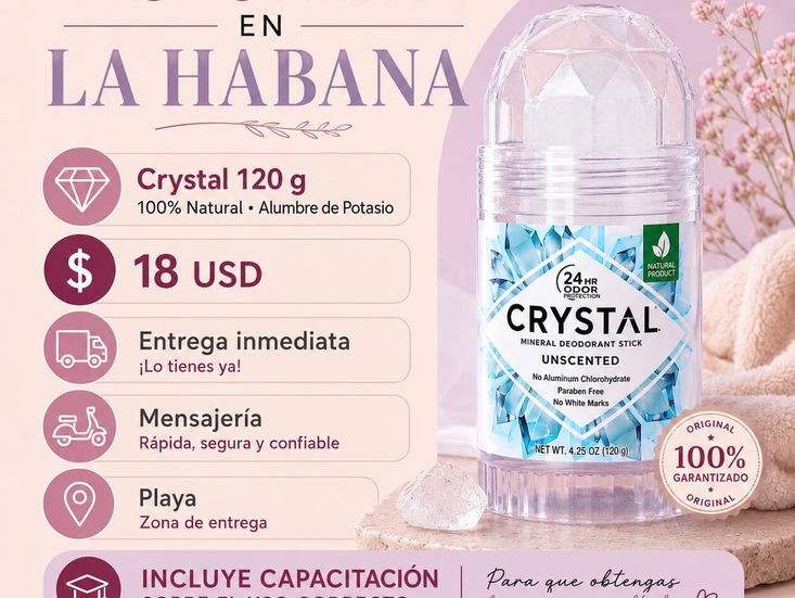 Piedra de alumbre CRYSTAL de 120 gramos