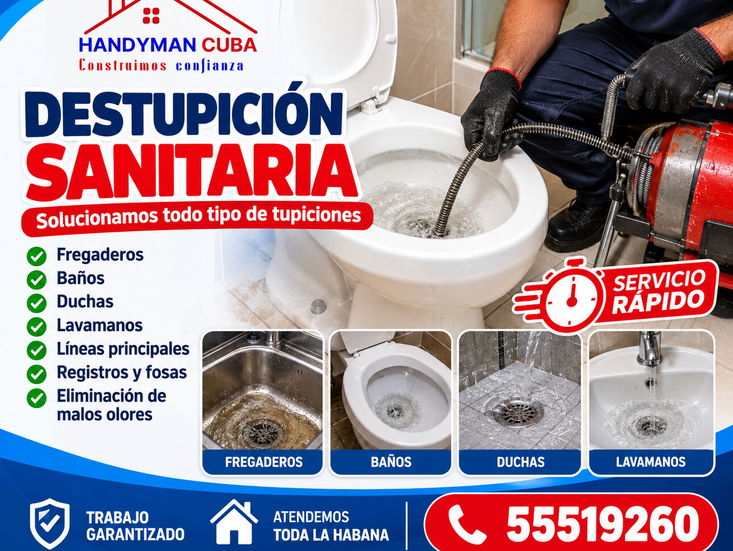 Plomero destupimos tuberías sanitaria y hidraulicas – rápido y garantizado