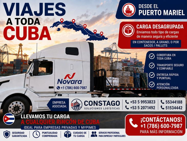 Viajes de Cargas por toda Cuba