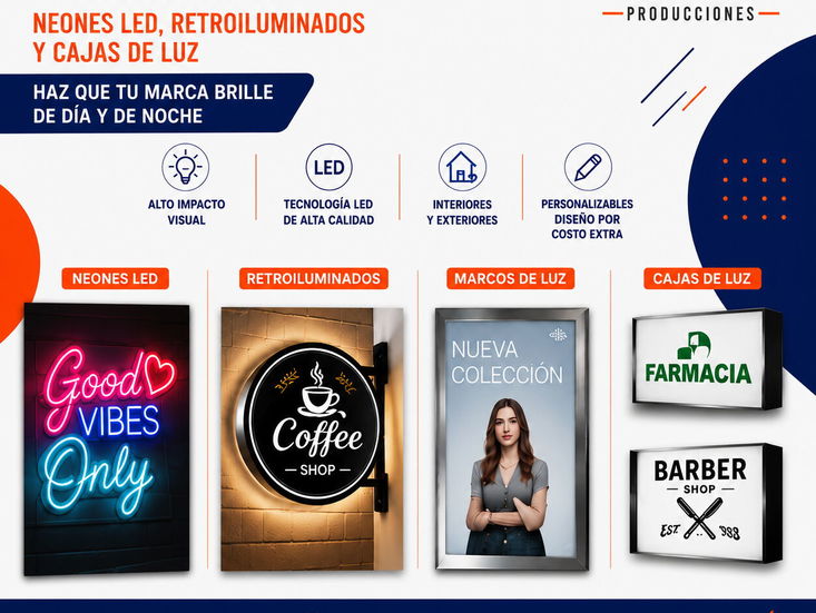 Lumínicos Neones LED, Retroiluminados y Cajas de Luz