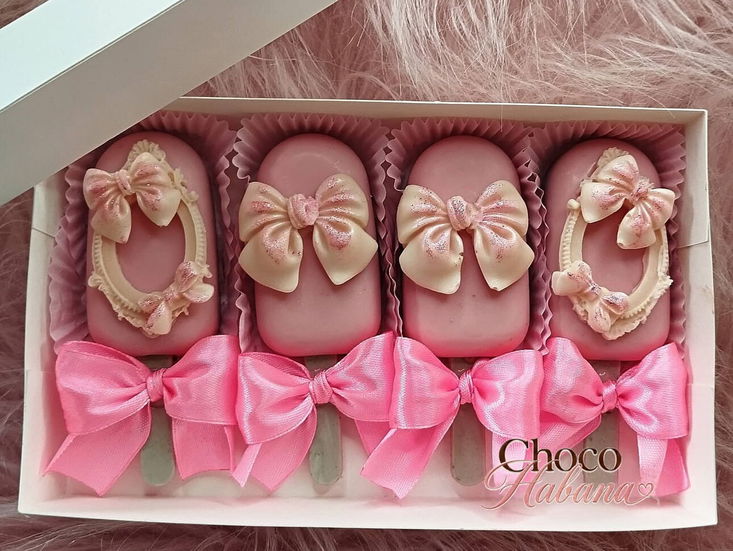 Caja de 4 paletas de chocolate