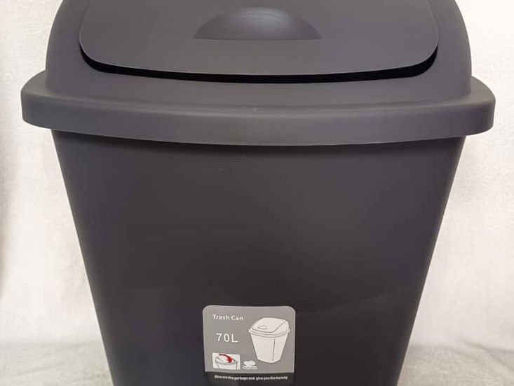 Cesto Grande de Basura de plástico resistente de 70L