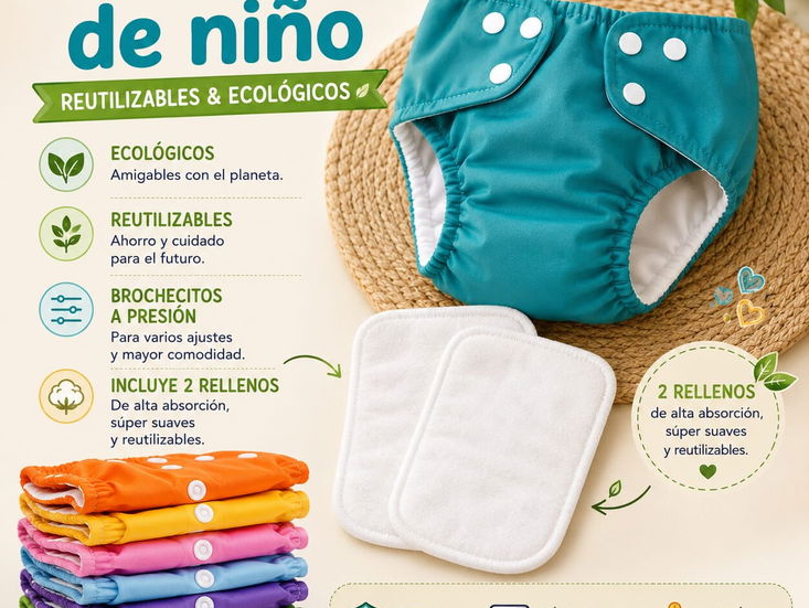 Culeros reutilizables ecológicos para bebé
