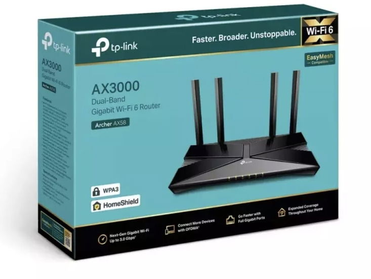 Router TPLINK Archer AX58 Wi-Fi 6