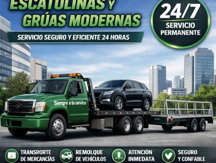 Grúas y Escatolinas disponibles 24/7 en La Habana. Servicio ráp