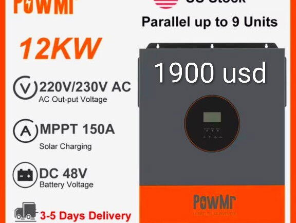 Inversor PowMr 12kw híbrido 4 8 v-220v/ 230 v