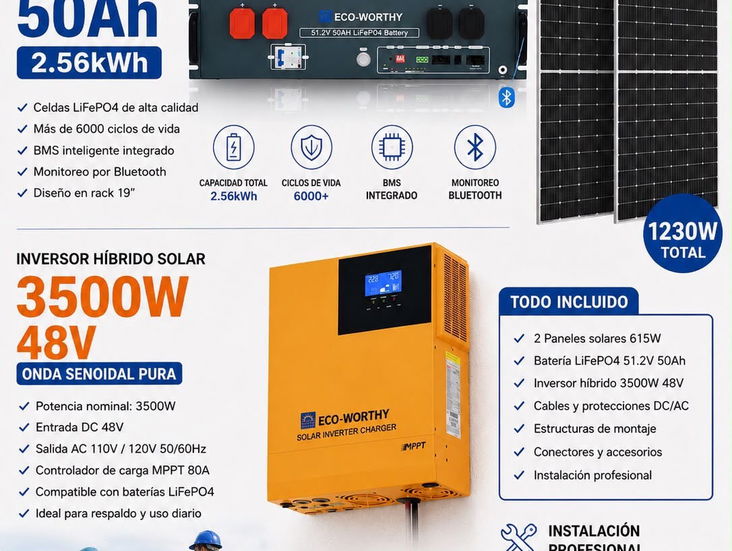 Kit de Energía con Instalación en Cueto