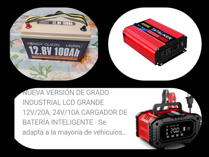 Combo de convertidor + Batería + Cargador
