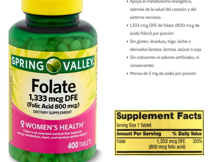 Pomos de prenatal 100 tab sellados, y ácido folico de 400 tab pomo sellado