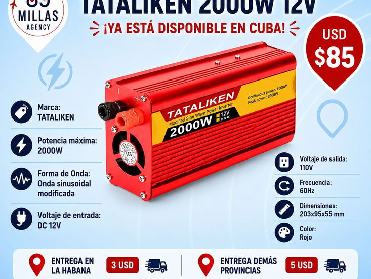 Inversores de corriente 2000W
