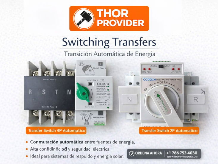 Tansfer Swish de 2P y 4P/Interruptor de transferencia 2P y 4P / Interruptor Automatico