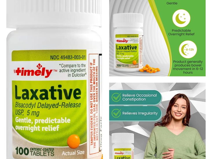 Laxante o bisacodil 5mg 100 tabletas pomo sellado