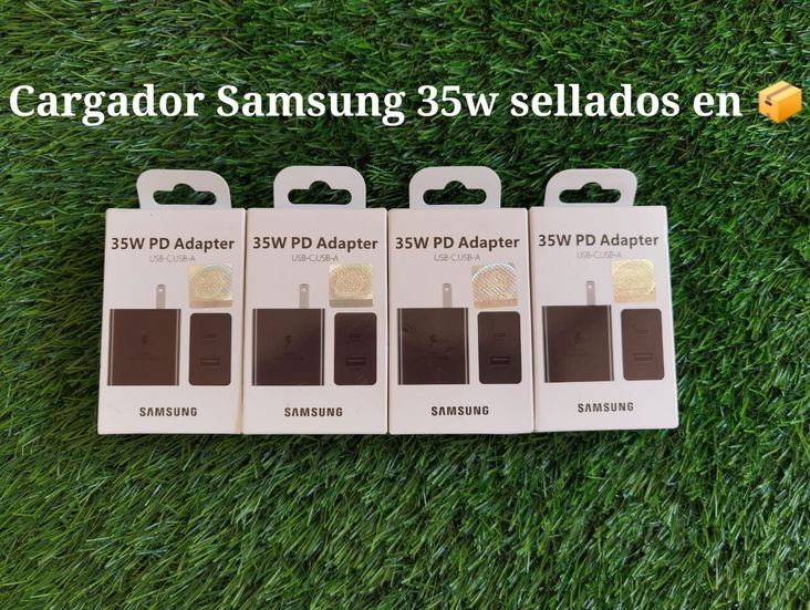 Cargador Samsung 35w doble entrada tipo c y USB sellado en caja