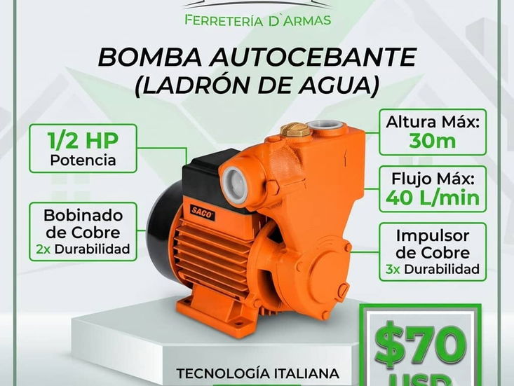 Bomba autocebante de agua